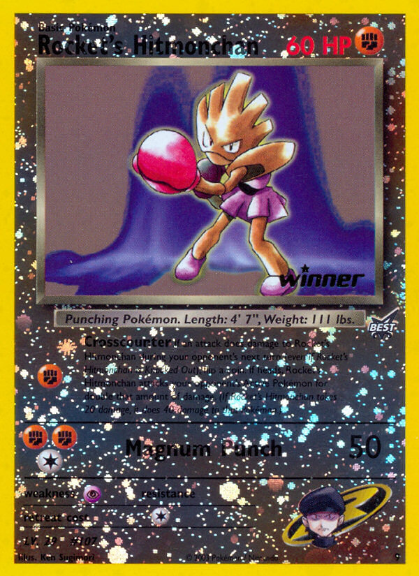 Rocket's Hitmonchan - 9 [Winner]/9 - Best of Promos Reverse Holofoil