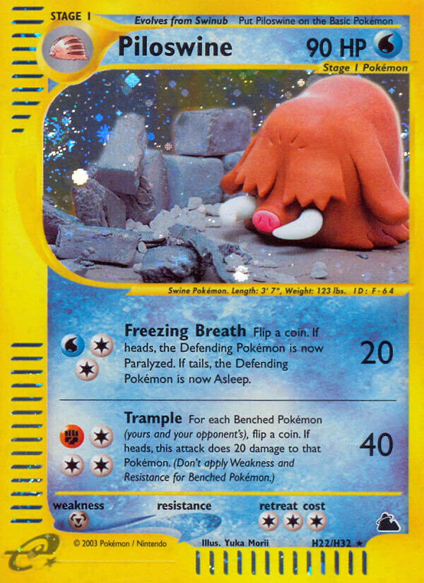 Piloswine (H22) - H22/144 - Holofoil Skyridge - Holo Rare