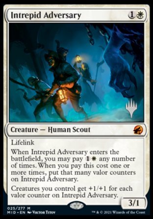 Intrepid Adversary (PPMID-025) - Innistrad: Midnight Hunt Promos