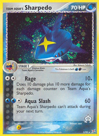 Team Aqua's Sharpedo - 5/95/95 - Team Magma vs Team Aqua Holofoil
