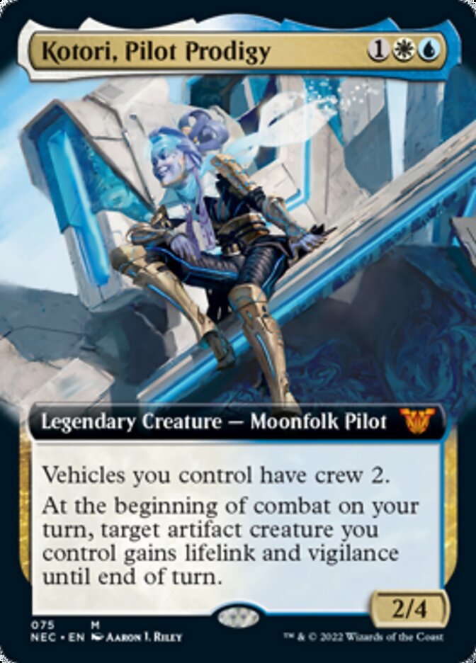 Kotori, Pilot Prodigy (Extended Art) (NEC-075) - Neon Dynasty Commander: (Extended Art)
