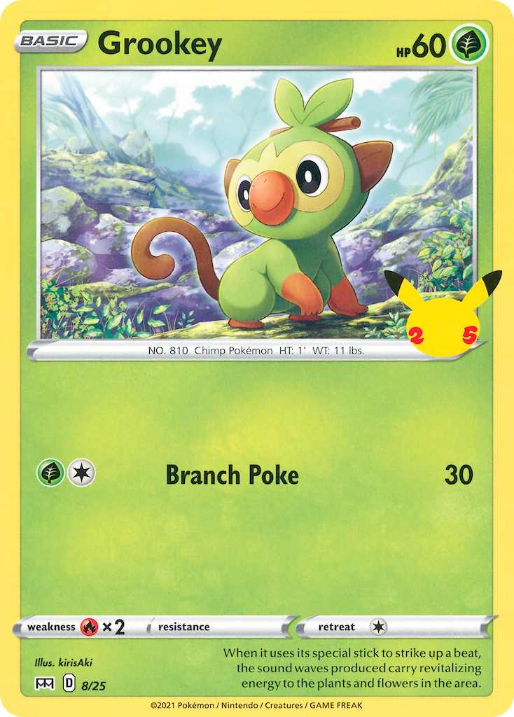 Grookey - 8/25 8/25 - McDonalds 25th Anniversary Promos