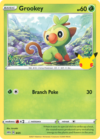 Grookey - 8/25 8/25 - McDonalds 25th Anniversary Promos