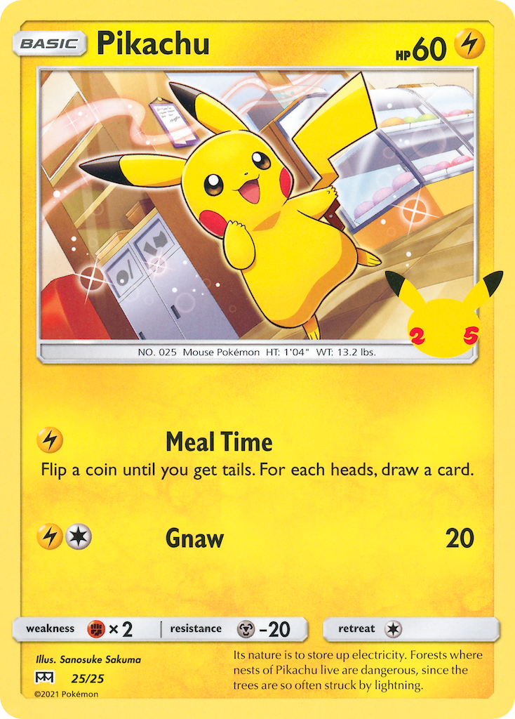Pikachu - 25/25 25/25 - McDonalds 25th Anniversary Promos