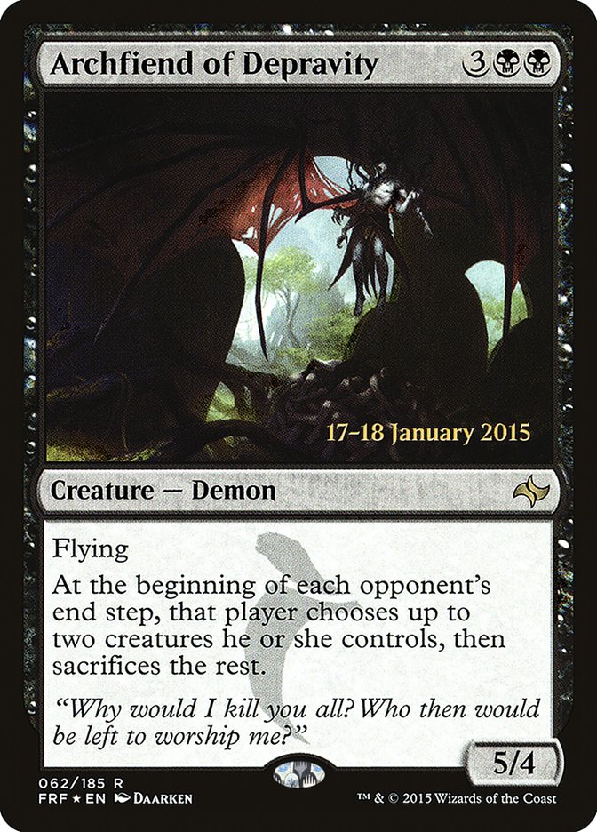 Archfiend of Depravity (PRE-062) - Fate Reforged Promos Foil