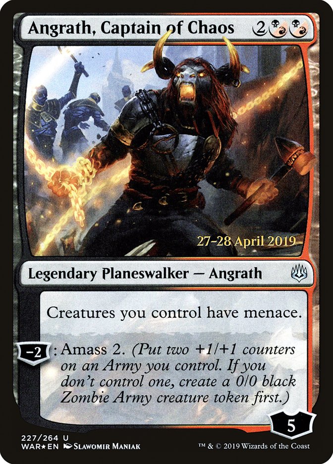 Angrath, Captain of Chaos (PRE-227) - War of the Spark Promos Foil