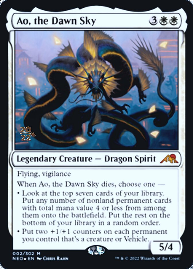 Ao, the Dawn Sky (PRE-002) - Kamigawa: Neon Dynasty Promos Foil