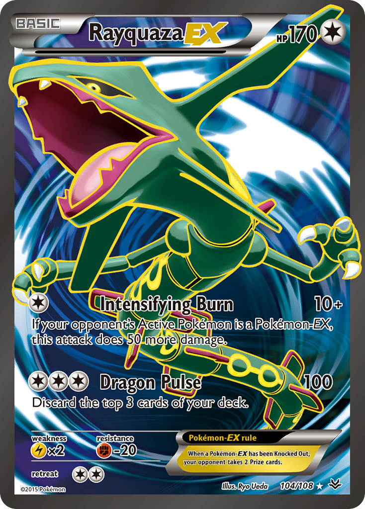 Rayquaza EX (104 Full Art) 104/108 - XY  Roaring Skies Holofoil