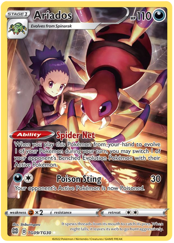 Ariados TG09/30 - SWSH09 Brilliant Stars Trainer Gallery Holofoil