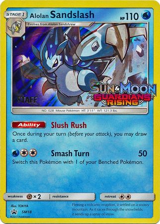 Alolan Sandslash - SM18 (Prerelease) [Staff] - SM Promos Holofoil