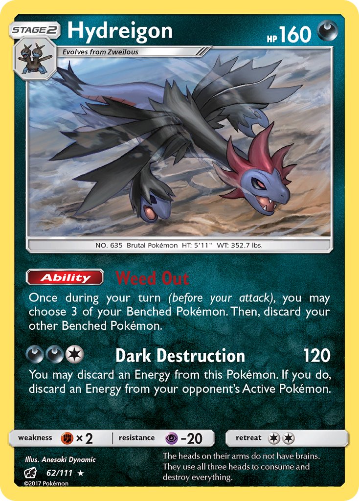 Hydreigon - 62/111 (Cracked Ice Holo) - Deck Exclusives Holofoil