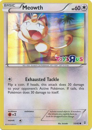 Meowth - 53/83 (Toys R Us Promo) 53 - Miscellaneous Cards & Products Holofoil