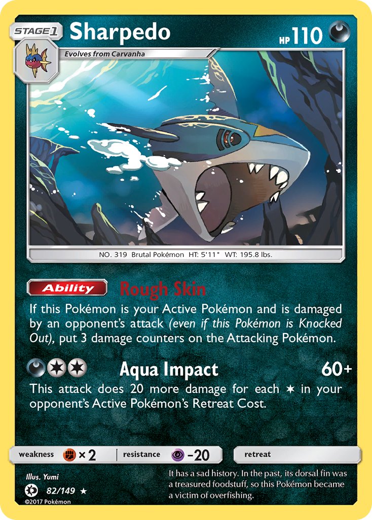 Sharpedo - 82/149 (Cosmos Holo) - Blister Exclusives Holofoil