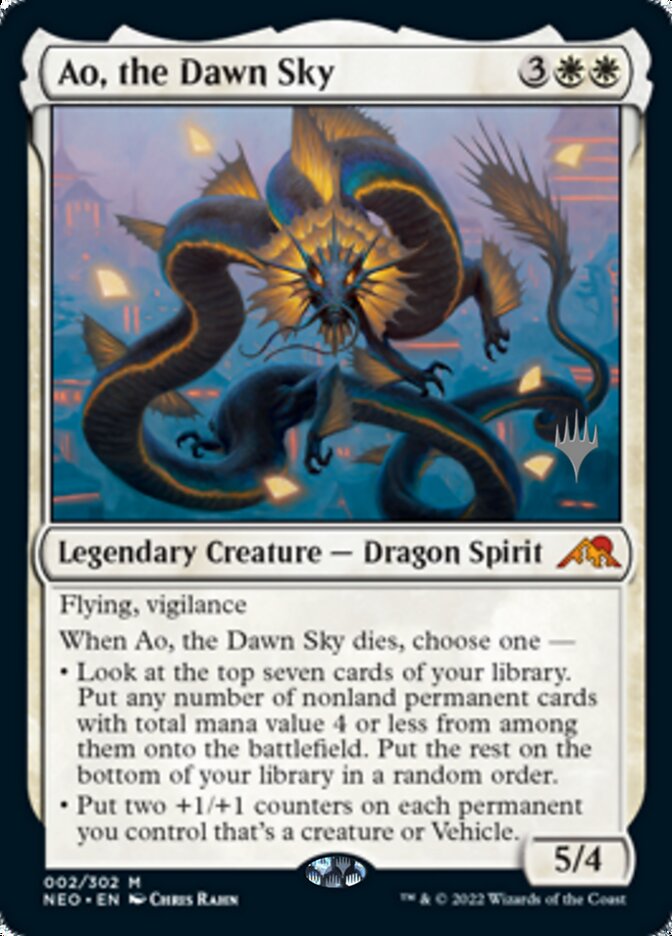 Ao, the Dawn Sky (PPNEO-002) - Kamigawa: Neon Dynasty Promos