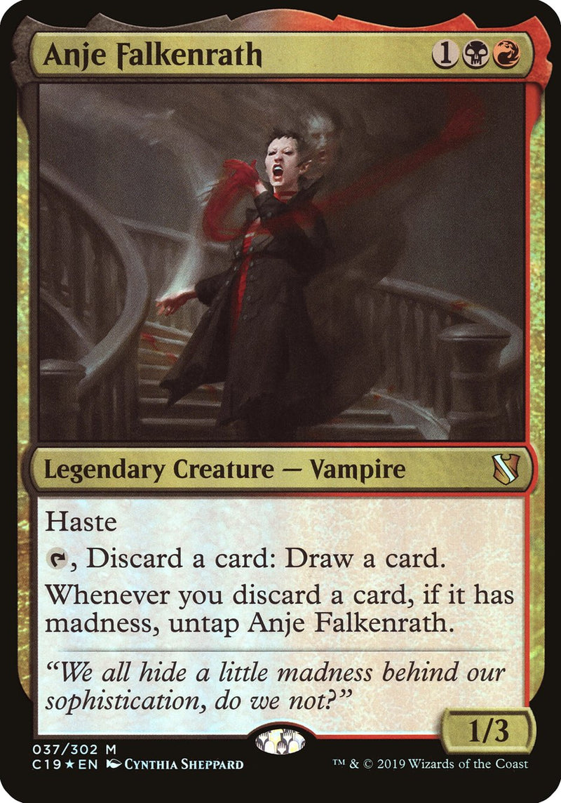 Anje Falkenrath (Commander 2019) (OVER-037) - Commander 2019 Oversized Foil
