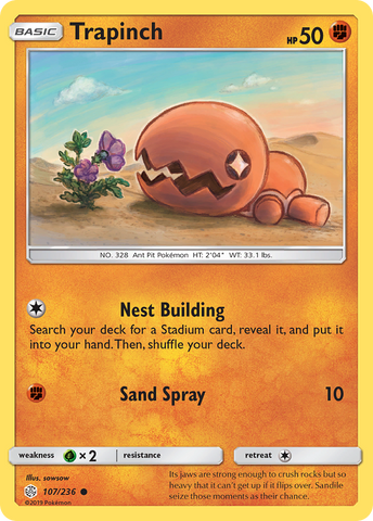 Trapinch - 107/236 107/236 - SM  Cosmic Eclipse