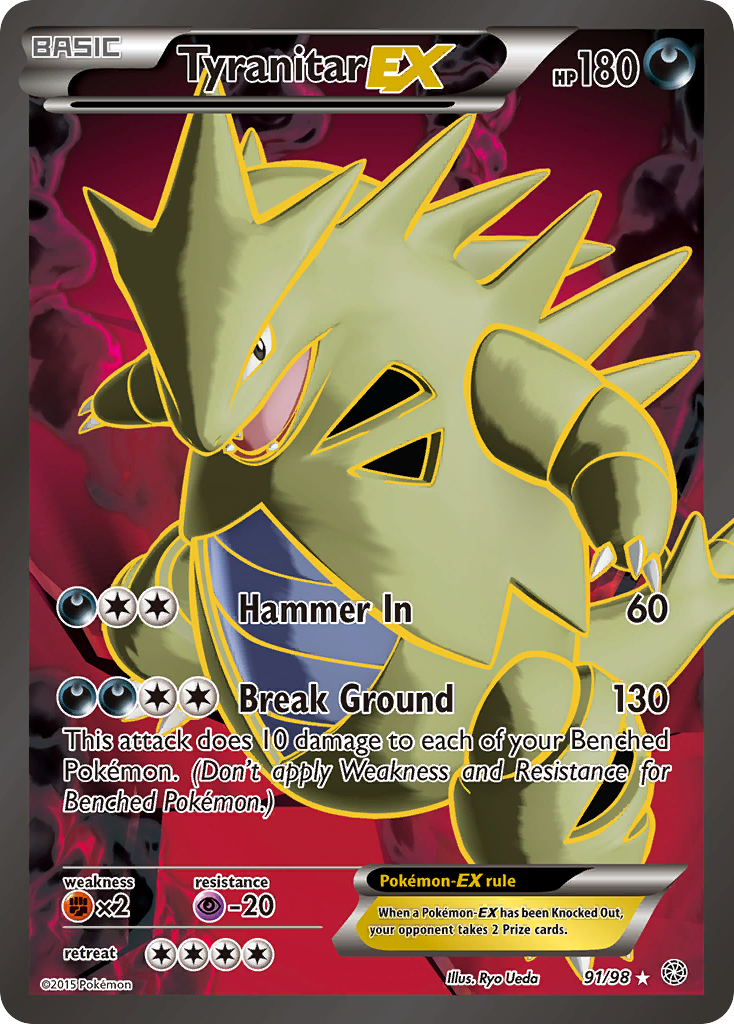 Tyranitar EX (91 Full Art)/98 - XY  Ancient Origins Holofoil