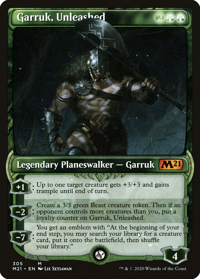 Garruk, Unleashed (Showcase) (M21-305) - Core Set 2021: (Showcase)