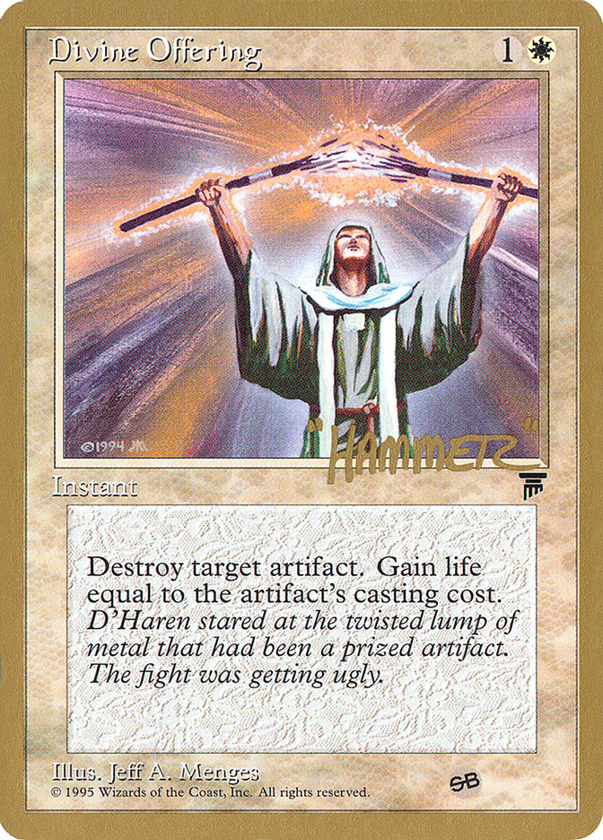 Divine Offering - 1996 Shawn "Hammer" Regnier (LEG) (SB) (WCD-) - Pro Tour Collector Set