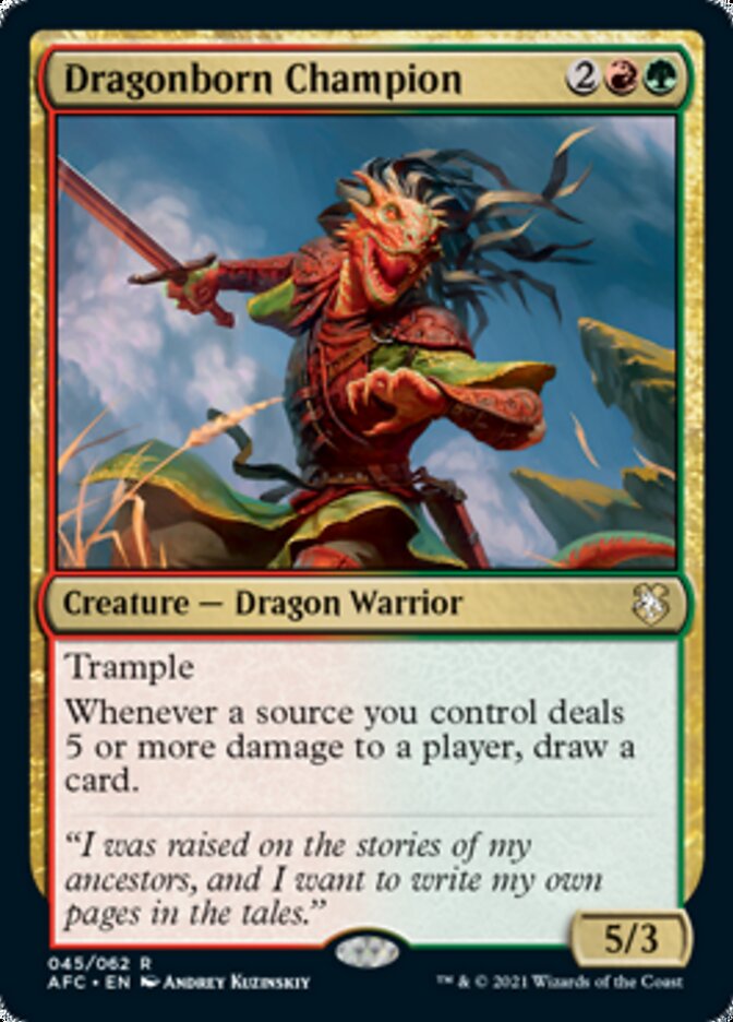 Dragonborn Champion (AFC-045) - Forgotten Realms Commander