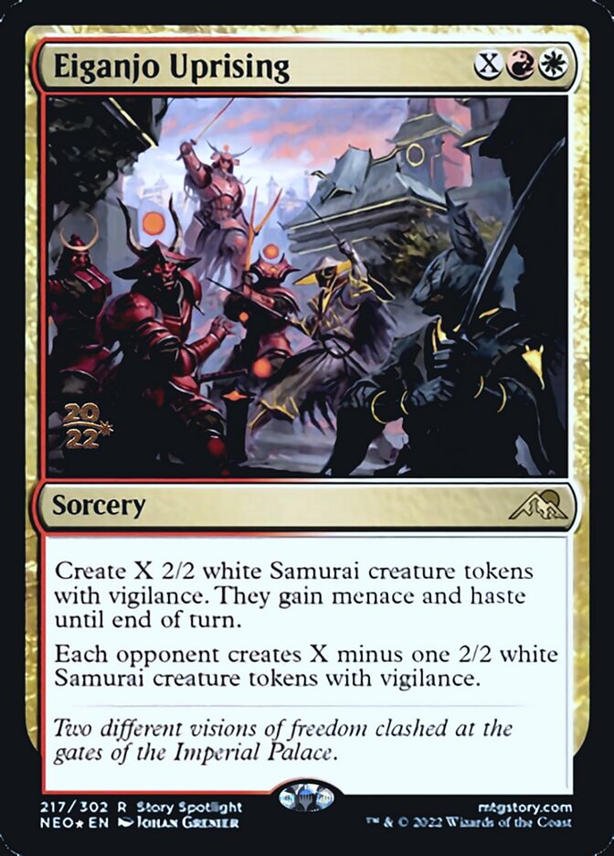 Eiganjo Uprising (PRE-217) - Kamigawa: Neon Dynasty Promos Foil