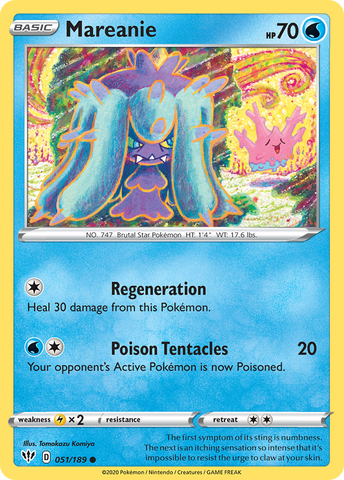 Mareanie 51/189 - SWSH03 Darkness Ablaze