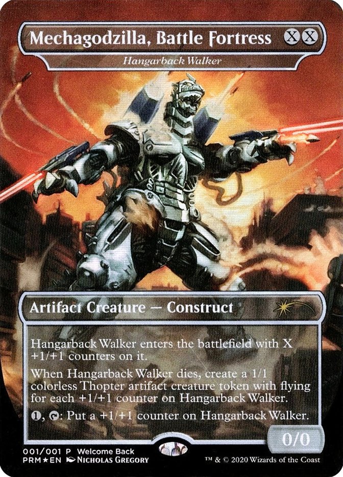 Mechagodzilla, Battle Fortress - Hangarback Walker (Welcome Back Promo) (UMP-001) - Love Your LGS 2020 / Mechagodzilla, Battle Fortress (Borderless) Foil