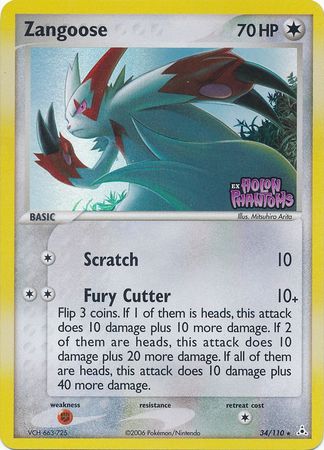 Zangoose (34/110) (Stamped) [EX: Holon Phantoms]