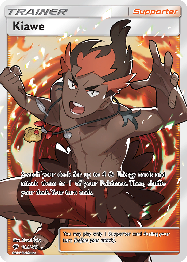 Kiawe (Full Art) 144/147 - SM  Burning Shadows Holofoil