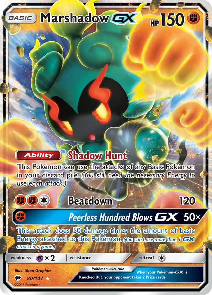 Marshadow GX 80/147 - SM  Burning Shadows Holofoil