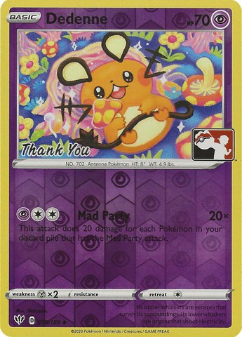 Dedenne - 78/189 (Pokemon League) [Thank You] - League & Championship Cards Reverse Holofoil