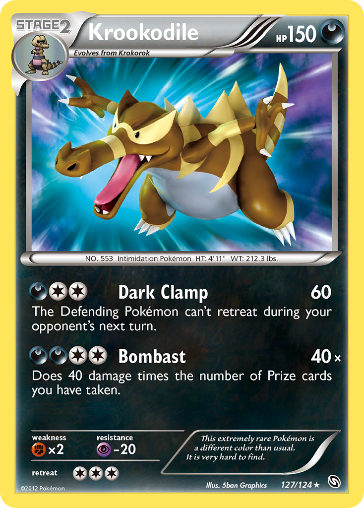 Krookodile/124 - Dragons Exalted Holofoil