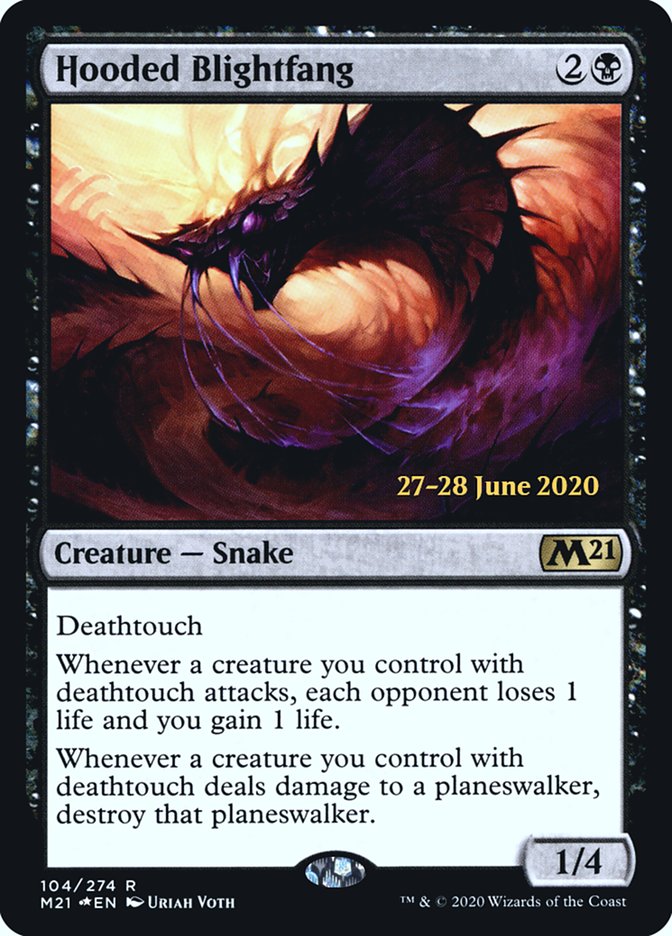 Hooded Blightfang (PRE-104) - Core Set 2021 Promos Foil