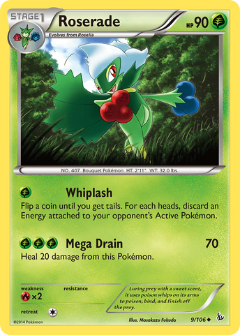 Roserade 9/106 - XY  Flashfire