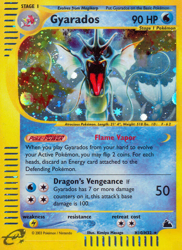 Gyarados (H10) - H10/144 - Holofoil Skyridge - Holo Rare