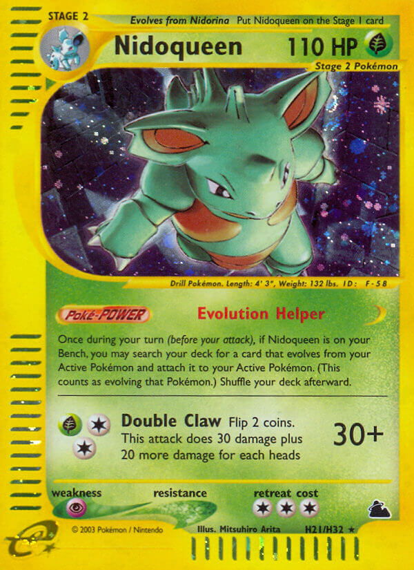Nidoqueen (H21) - H21/144 - Holofoil Skyridge - Holo Rare