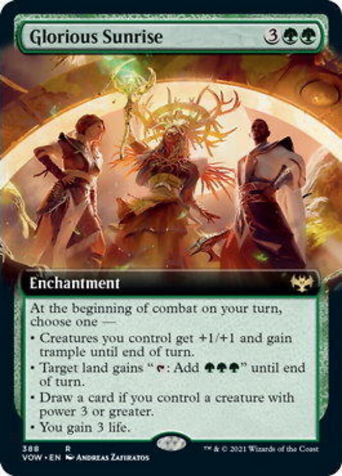 Glorious Sunrise (Extended Art) (VOW-388) - Innistrad: Crimson Vow: (Extended Art)