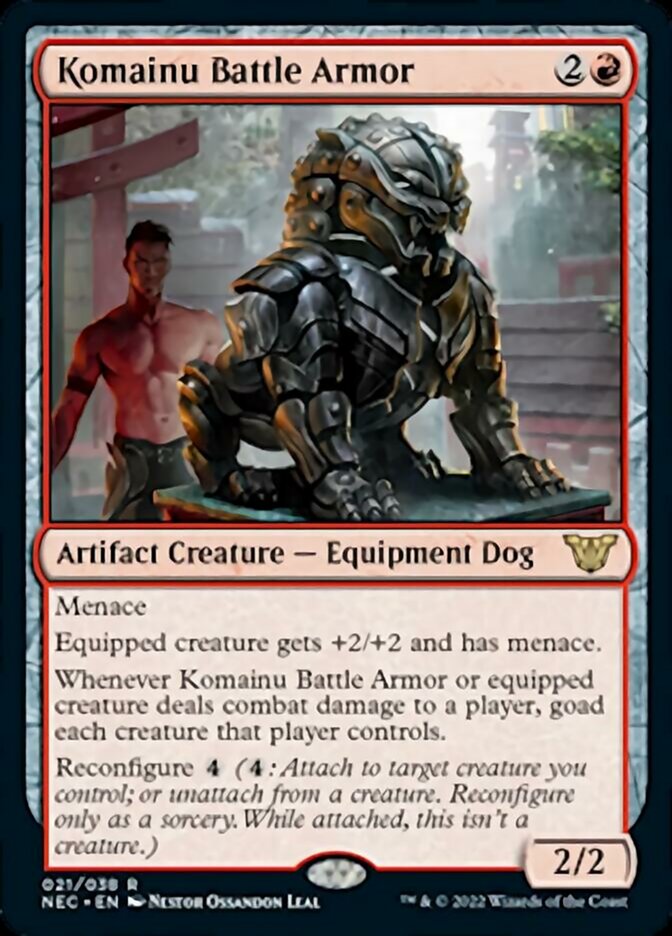Komainu Battle Armor (NEC-021) - Neon Dynasty Commander