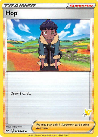 Hop - 165/202 (#13 Pikachu Stamped) - Battle Academy 2022