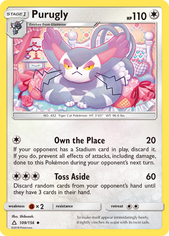 Purugly 109/156 - SM  Ultra Prism