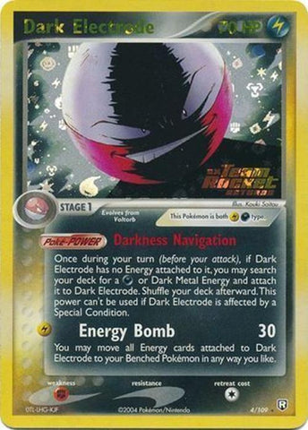 Dark Electrode 4/109 - Team Rocket Returns Reverse Holofoil