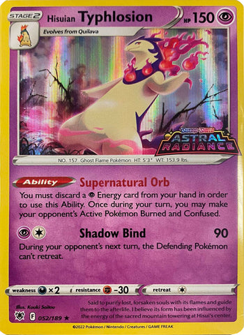 Hisuian Typhlosion - 052/189 (GameStop Exclusive) 52 - Miscellaneous Cards & Products Holofoil