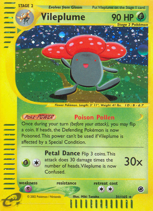 Vileplume (31) - 31/165 - Holofoil Expedition - Holo Rare