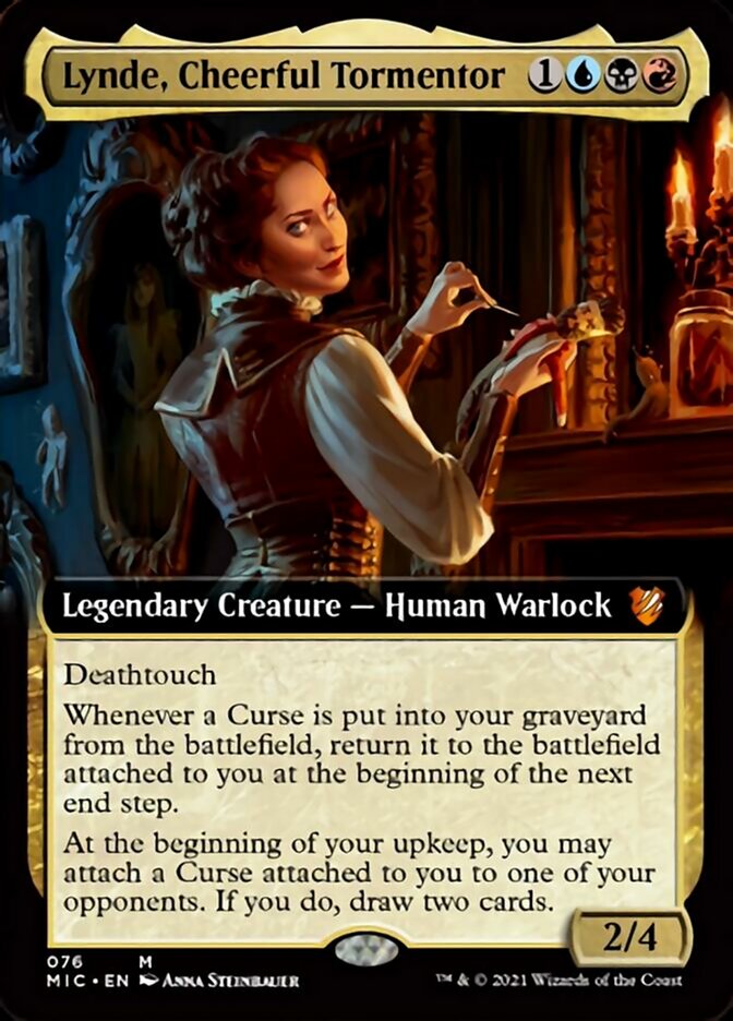 Lynde, Cheerful Tormentor (Extended Art) (MIC-076) - Midnight Hunt Commander: (Extended Art)