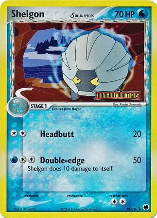 Shelgon (Delta Species)/101 - Dragon Frontiers Reverse Holofoil