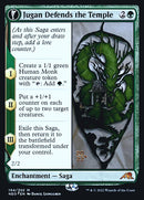 Jugan Defends the Temple (PRE-194) - Kamigawa: Neon Dynasty Promos: (fandfc, enchantment) Foil