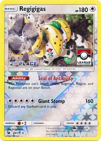 Regigigas - 84/111 (League Challenge) [2nd Place] - League & Championship Cards Reverse Holofoil