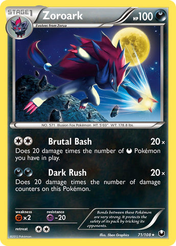 Zoroark - 71/108 (Cracked Ice Holo) - Deck Exclusives Holofoil