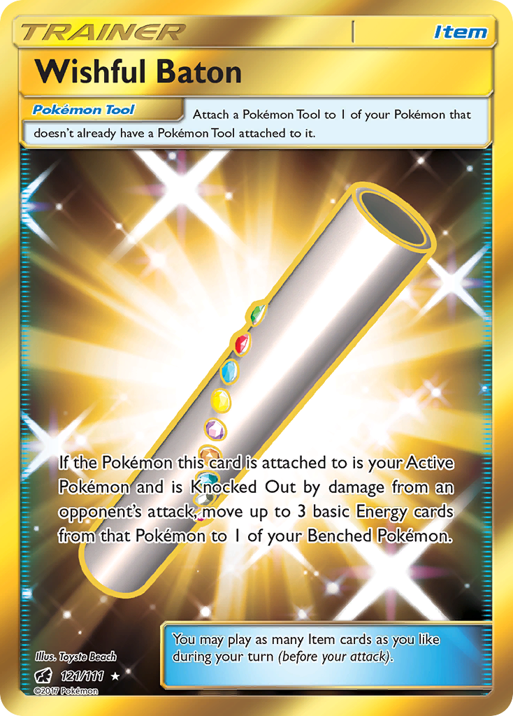 Wishful Baton (Secret)/111 - SM  Crimson Invasion Holofoil