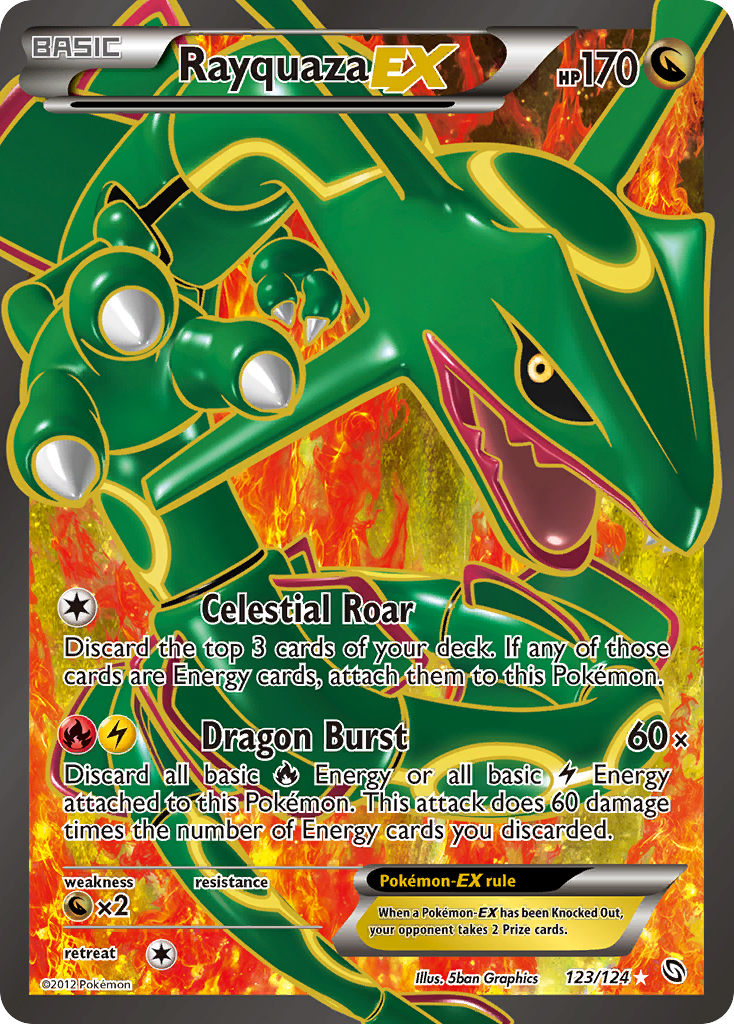 Rayquaza EX (123 Full Art)/124 - Dragons Exalted Holofoil
